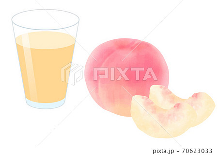 ピーチジュースのイラスト素材