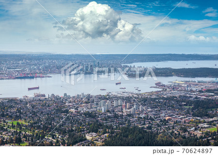 Aerial view of Vancouver, British Columbia Canada 70624897
