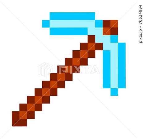 Arrow of archer vector, isolated pixel weapon made of steel or iron, wooden stick ammunition in game 70624994