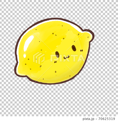 R もっとメルヘンなフルーツ レモン キャラクターのイラスト素材