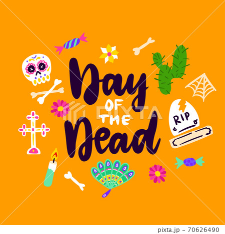 Day Of Dead Handwritten Card Day Of Dead Handwritten Card 70626490