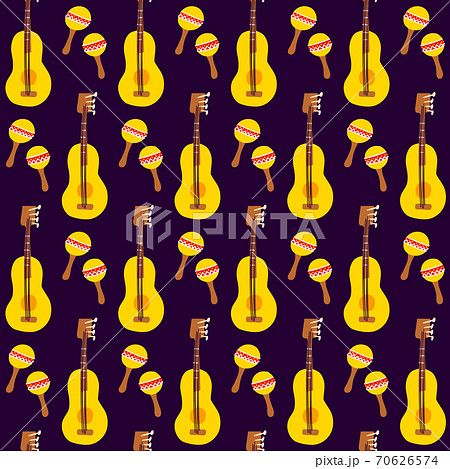 Guitar Maracas Seamless Pattern Guitar Maracas Seamless Pattern 70626574