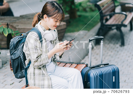 Woman, travel, backpacker Woman, travel, backpacker 70626793