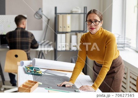 Female Engineer in Office Female Engineer in Office 70627565