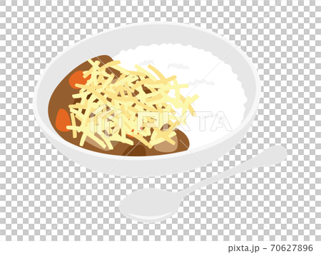 チーズカレーのイラストのイラスト素材