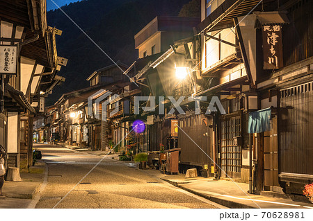 長野県 奈良井宿 木曽の宿場町の写真素材 長野県 奈良井宿 木曽の宿場町の写真素材