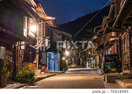 長野県 奈良井宿 木曽の宿場町の写真素材 長野県 奈良井宿 木曽の宿場町の写真素材