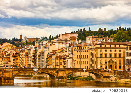 Florence Arno river Cityscape skyline Tuscany Italy landmark 70629018