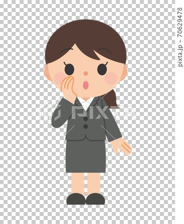 耳塞套裝女人 70629478