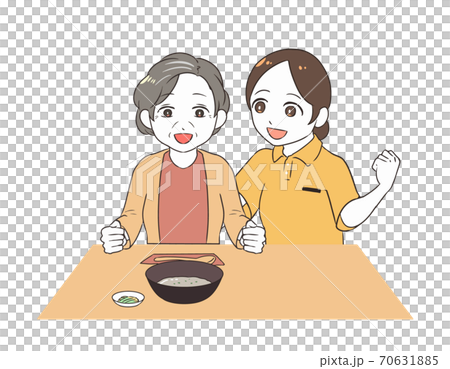 老婦吃粥,女性保姆 老婦吃粥,女性保姆 70631885