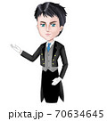 燕尾服を着ている男性（執事など） 70634645