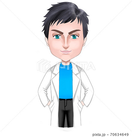 白衣を着ている男性 医師や教師など のイラスト素材