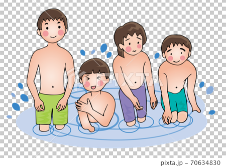 孩子們在游泳池玩耍 孩子們在游泳池玩耍 70634830