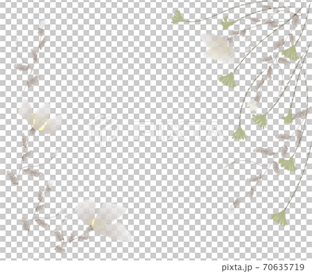 Wildflower white flowers and green quiet frame 70635719