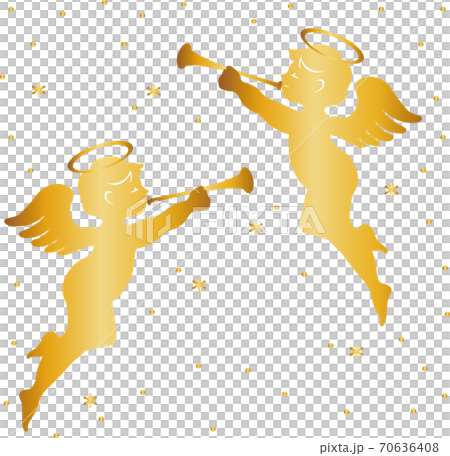 クリスマス　天使　イラスト素材 70636408