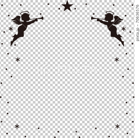 聖誕天使框架插圖素材 70636576