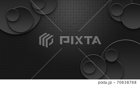 金属っぽい背景素材 ブラックメタリック 穴あき 円形【16:9】 金属っぽい背景素材 ブラックメタリック 穴あき 円形【16:9】 70638768