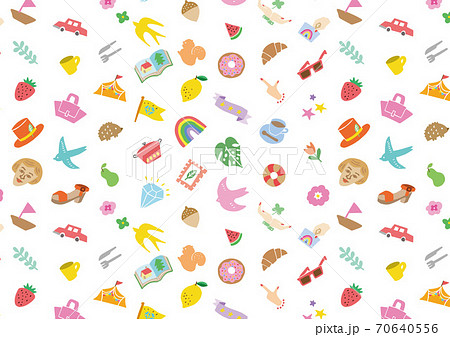 らくがきイラスト 模様 シームレスのイラスト素材 70640556 Pixta