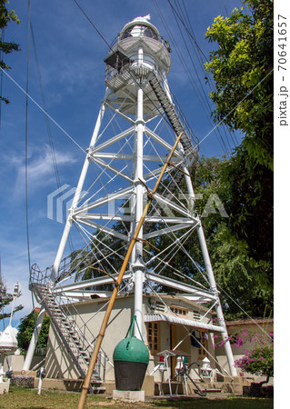 The Fort Cornwallis Lighthouse at the northeastern corner of Fort Cornwallis, Penang, Malaysia 70641657