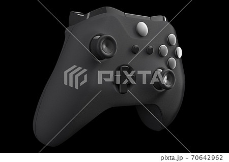 Realistic video game controller isolated on black with clipping path. Realistic video game controller isolated on black with clipping path. 70642962