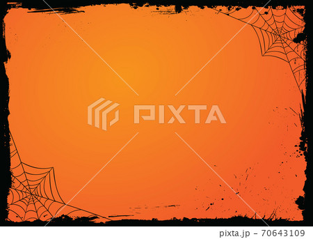 The horizontal blank gradient orange Halloween...のイラスト素材 [70643109] - PIXTA