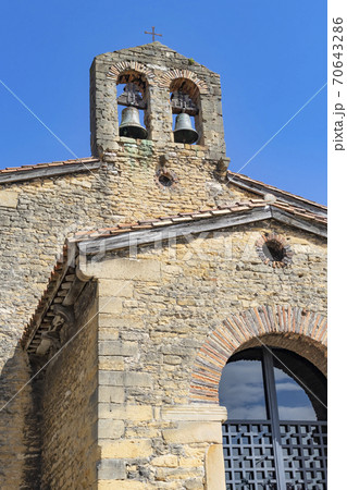 Oviedo. Spain - April 14 2019: The church of San Julian de los Prados. UNESCO World Heritage Site 70643286