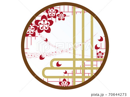 丸障子 障子 和柄のイラスト素材