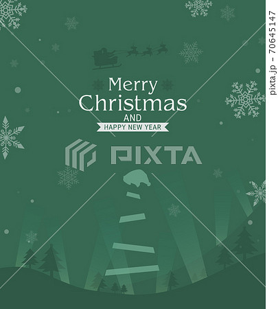 クリスマス 雪 サンタクロース 70645147