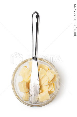 Butter in white bowl Butter in white bowl 70645799