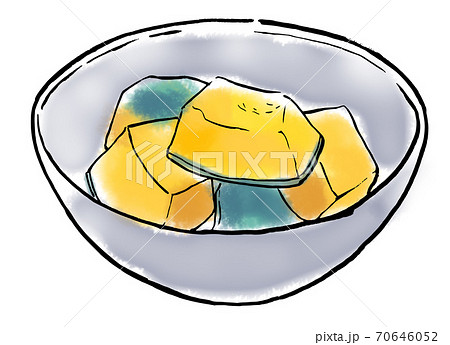 食べ物 イラスト 南瓜の煮付け 食べ物 イラスト 南瓜の煮付け 70646052