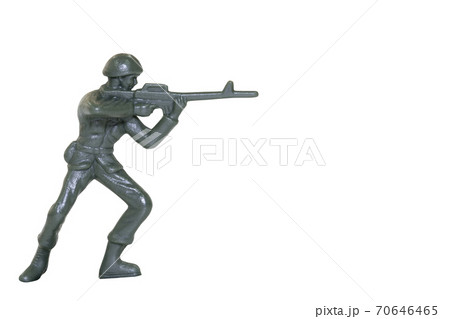 Miniature toy soldier on white background with clipping path Miniature toy soldier on white background with clipping path 70646465