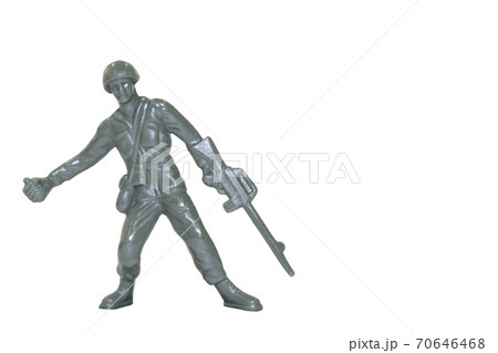Miniature toy soldier on white background with clipping path Miniature toy soldier on white background with clipping path 70646468