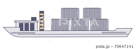 Shipping boat with cargo and freight, logistic services 70647141