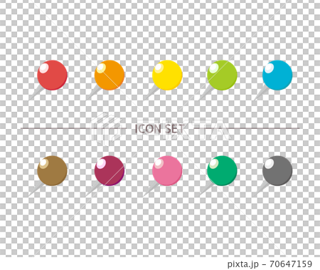 Vector Illustration Set Of Pushpins And Pushpins Stock Illustration