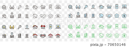 Real Estate icons collection vector Real Estate icons collection vector 70650146
