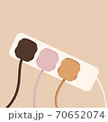 Power strip with connected wires, appliances. Teamwork concept. Vector illustration in flat style in pastel colours. 70652074