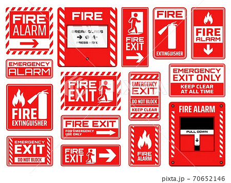 fire alarm exit signs