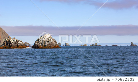 rocks in the Pacific ocean. Seascape. Selective focus rocks in the Pacific ocean. Seascape. Selective focus 70652305