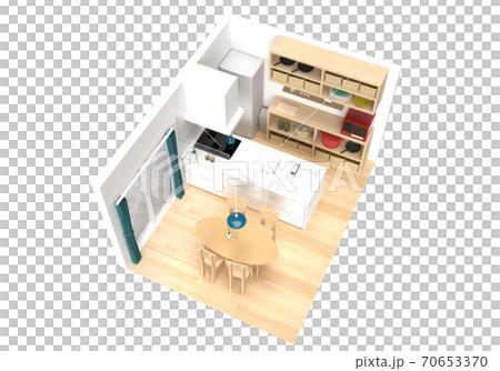 普通廚房3DCG 70653370