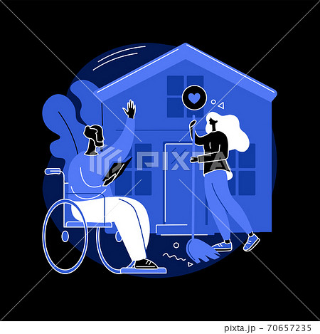 Home help abstract concept vector illustration. Home help abstract concept vector illustration. 70657235