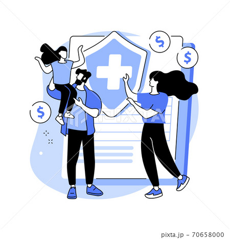 Family benefit abstract concept vector illustration. 70658000