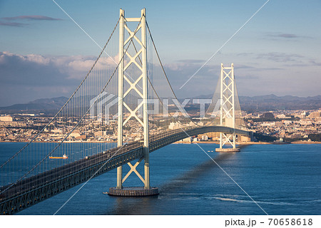 Akashi Kaikyo Bridge Spanning the Seto Inland Sea 70658618