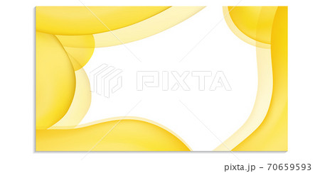 Vector horizontal template for design, flyer, invitation, brochure, advertisement, banner.Blank with yellow bright flowing shapes and white background with place for text. Vector horizontal template for design, flyer, invitation, brochure, advertisement, banner.Blank with yellow bright flowing shapes and white background with place for text. 70659593