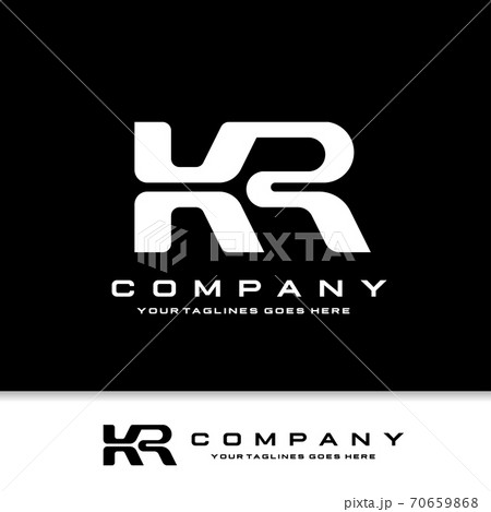 creative initial letter KR logo with black background creative initial letter KR logo with black background 70659868