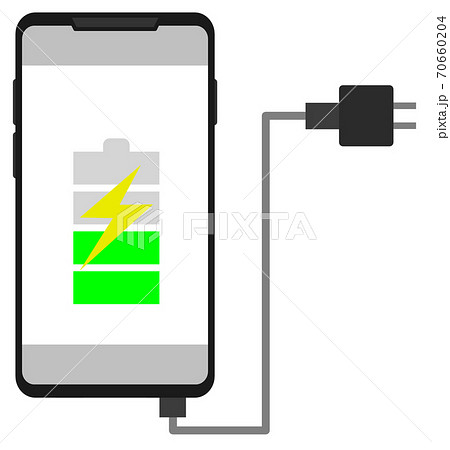 スマホを充電するイラスト 70660204
