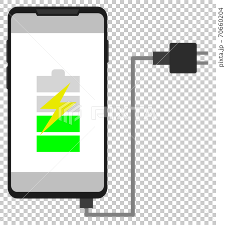 スマホを充電するイラスト 70660204