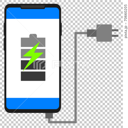 Illustration for charging a smartphone Illustration for charging a smartphone 70660205