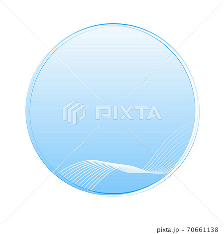 流線型の繊細なブルーのラインの丸フレーム_水_風_換気 流線型の繊細なブルーのラインの丸フレーム_水_風_換気 70661138