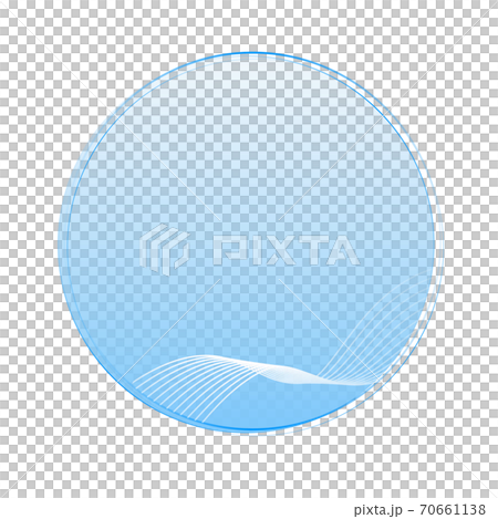 流線型の繊細なブルーのラインの丸フレーム_水_風_換気 流線型の繊細なブルーのラインの丸フレーム_水_風_換気 70661138