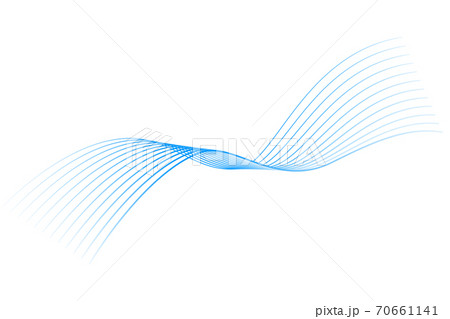 流線型の繊細なブルーのライン_水_風_換気 流線型の繊細なブルーのライン_水_風_換気 70661141